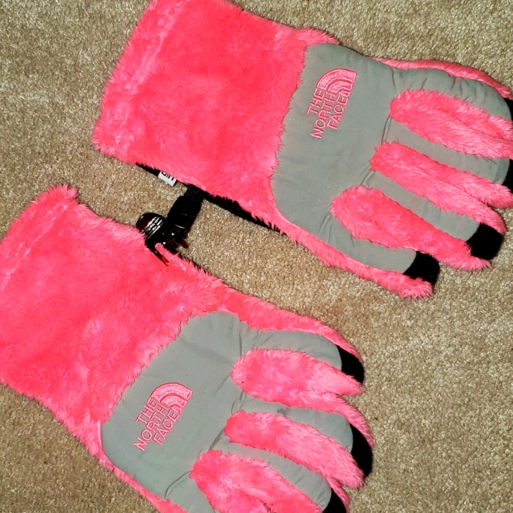 NWOT NORTHFACE FURRY GLOVES